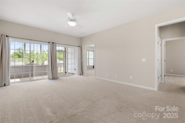 16291 Raven Crest Dr, Indian Land, SC 29707 - empty room featuring carpet floors, a ceiling fan, and baseboards