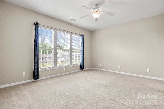 16291 Raven Crest Dr, Indian Land, SC 29707 - empty room featuring baseboards, ceiling fan, and light colored carpet