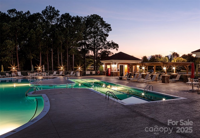 16291 Raven Crest Dr, Indian Land, SC 29707 - community pool featuring a patio and an outbuilding