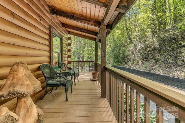 41 Log Cabin Dr, Maggie Valley, NC 28751 - view of deck