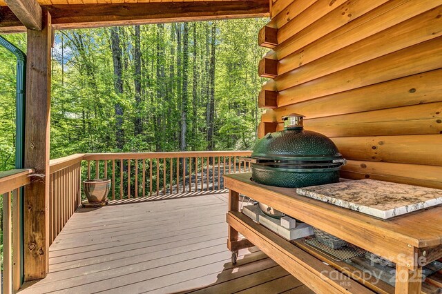 41 Log Cabin Dr, Maggie Valley, NC 28751 - view of deck