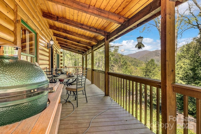 41 Log Cabin Dr, Maggie Valley, NC 28751 - deck with a mountain view