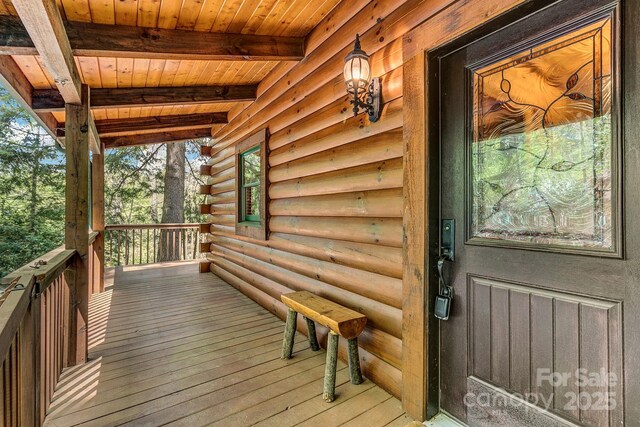 41 Log Cabin Dr, Maggie Valley, NC 28751 - view of deck