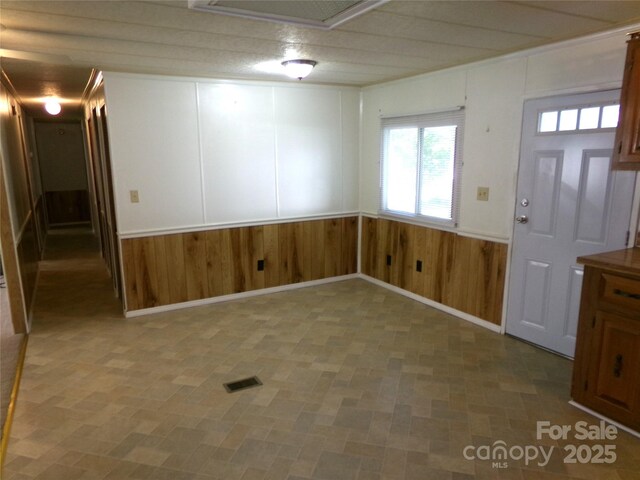 44716 Gold Branch Rd, Richfield, NC 28137 - entrance foyer with visible vents and wooden walls