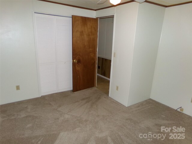 44716 Gold Branch Rd, Richfield, NC 28137 - unfurnished bedroom with carpet floors and ornamental molding
