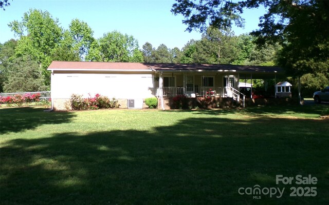 44716 Gold Branch Rd, Richfield, NC 28137 - back of property featuring a lawn and a porch