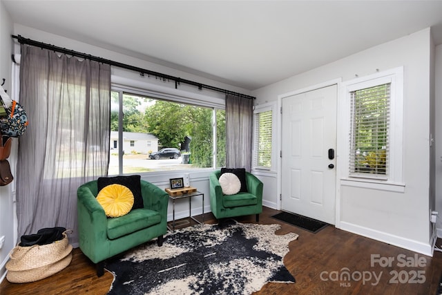 1816 Anderson St, Charlotte, NC 28205 - living area with dark wood-type flooring and baseboards