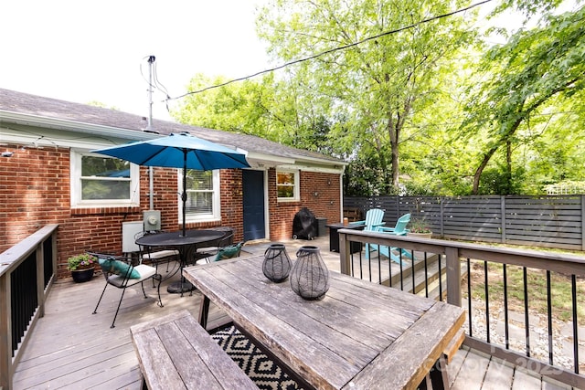 1816 Anderson St, Charlotte, NC 28205 - deck featuring outdoor dining area and fence