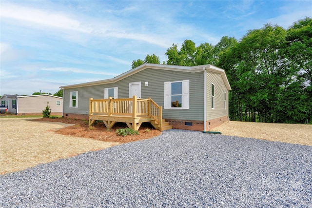 445 Davis Rd, Shelby, NC 28152 - manufactured / mobile home featuring crawl space