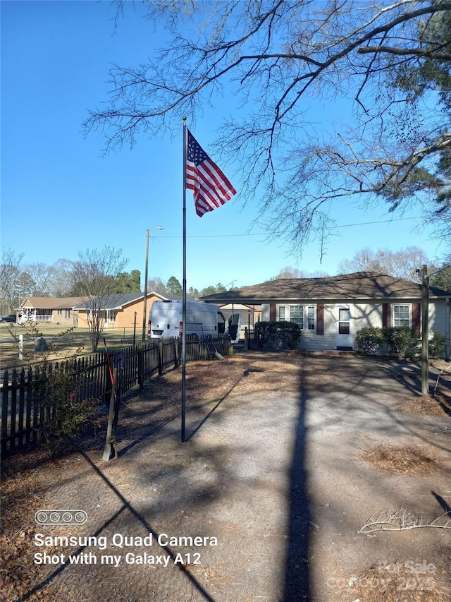 exterior space with fence
