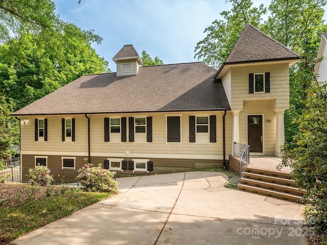 7324 Leharne Dr, Charlotte, NC 28270 - view of front facade with a shingled roof and fence