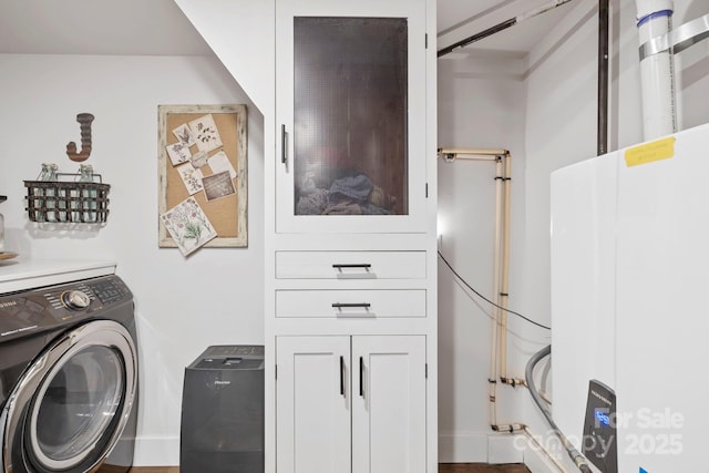 9 Oak Mountain Dr, Leicester, NC 28748 - washroom with washer / dryer and baseboards