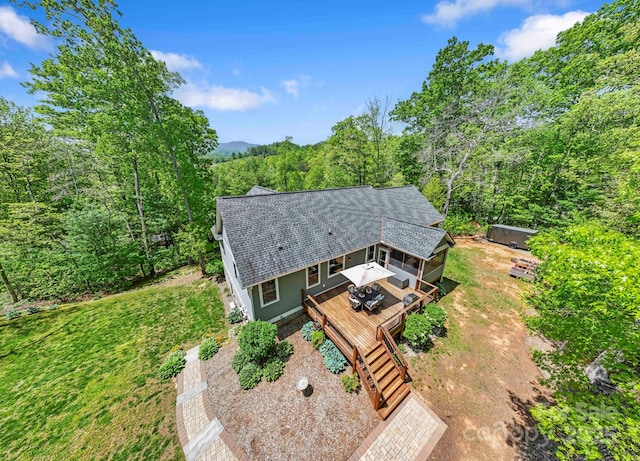 9 Oak Mountain Dr, Leicester, NC 28748 - aerial view of property and surrounding area with a forest
