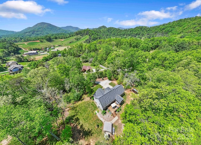 9 Oak Mountain Dr, Leicester, NC 28748 - aerial view of property and surrounding area with a forest