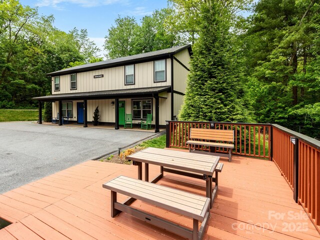 12 Martin Valley Rd, Swannanoa, NC 28778 - wooden deck with covered porch