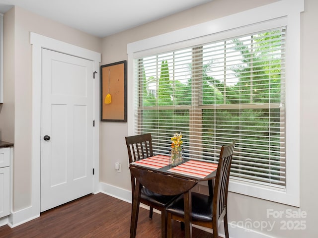 12 Martin Valley Rd, Swannanoa, NC 28778 - dining room with dark wood finished floors and baseboards