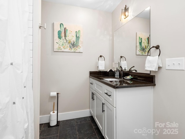 12 Martin Valley Rd, Swannanoa, NC 28778 - full bath featuring vanity, baseboards, and tile patterned flooring