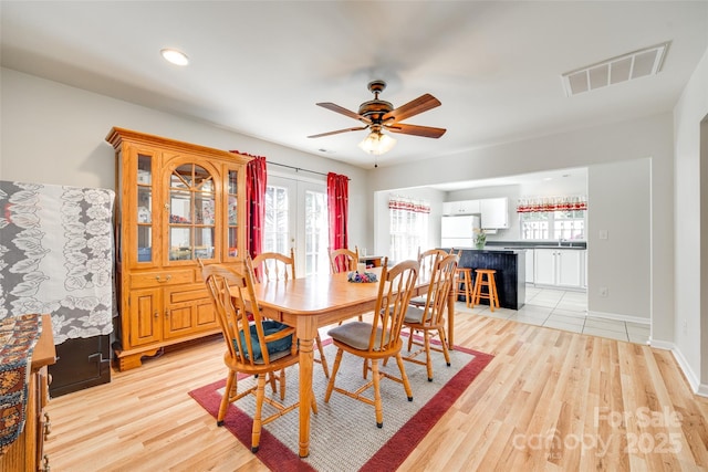 1605 Tate Rd Unit 258, Rock Hill, SC 29732 - dining area with ceiling fan, a fireplace, light wood finished floors, baseboards, and recessed lighting
