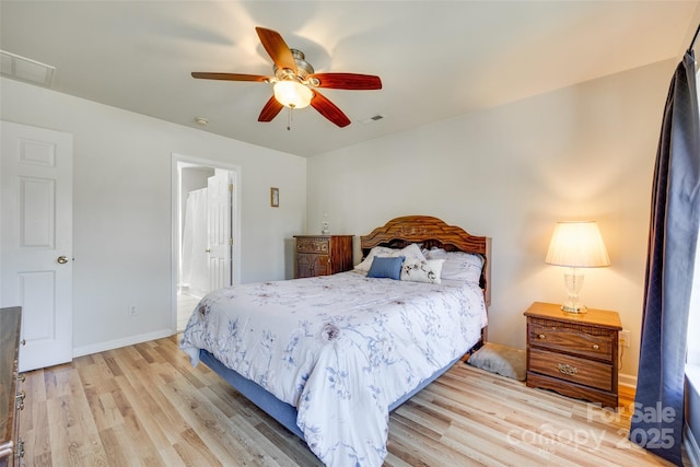1605 Tate Rd Unit 258, Rock Hill, SC 29732 - bedroom with wood finished floors, baseboards, ceiling fan, and ensuite bath