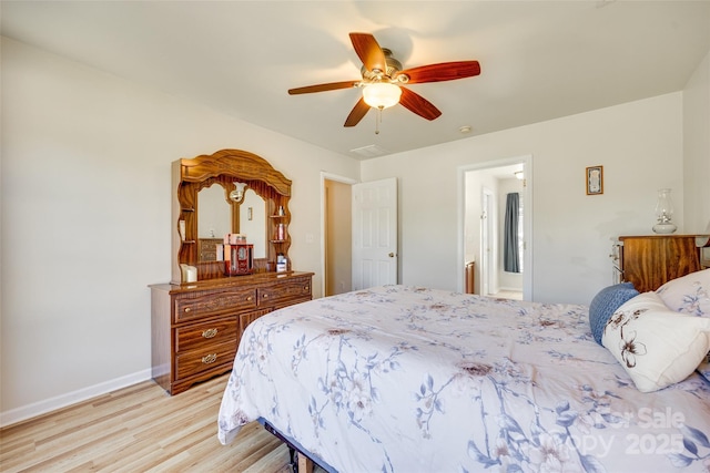 1605 Tate Rd Unit 258, Rock Hill, SC 29732 - bedroom featuring light wood-type flooring, baseboards, and a ceiling fan