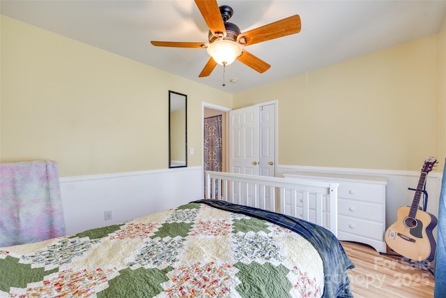 1605 Tate Rd Unit 258, Rock Hill, SC 29732 - bedroom with wood finished floors and a ceiling fan