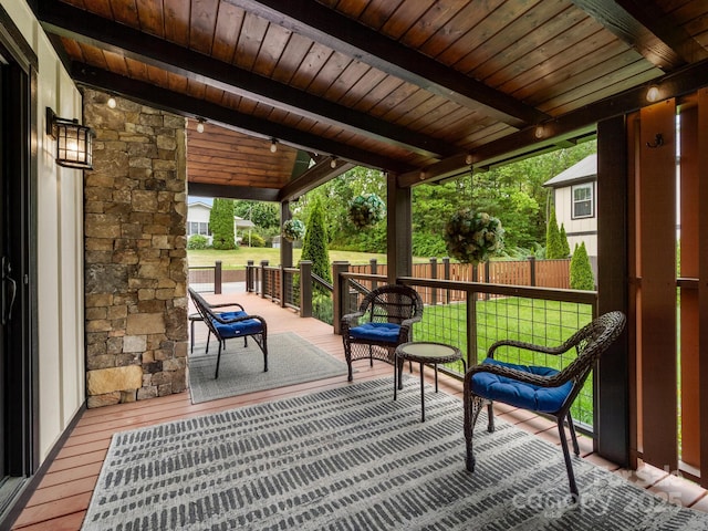 view of patio / terrace featuring covered porch