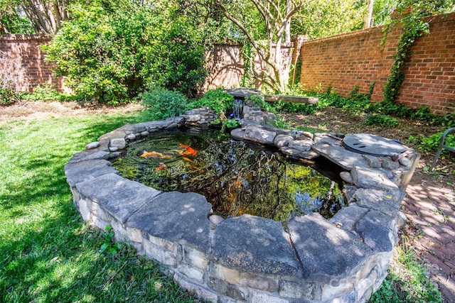 116 N Mulberry St, Statesville, NC 28677 - view of yard with fence and a garden pond