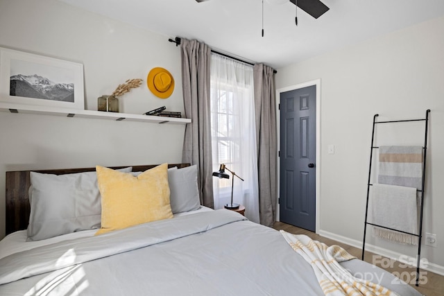 192 Duckworth Ave, Brevard, NC 28712 - bedroom featuring wood finished floors and ceiling fan