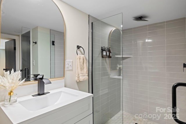 192 Duckworth Ave, Brevard, NC 28712 - bathroom with vanity and tiled shower