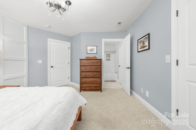 bedroom featuring baseboards and carpet flooring