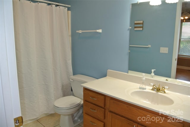 177 Line Dr, Forest City, NC 28043 - full bath with vanity, tile patterned flooring, and toilet