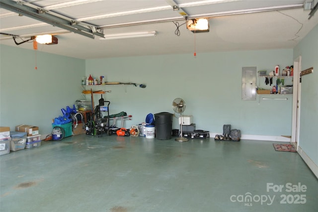 177 Line Dr, Forest City, NC 28043 - garage with a garage door opener and electric panel