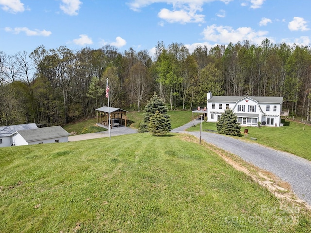 6780 Max Patch Rd, Clyde, NC 28721 - birds eye view of property with a wooded view
