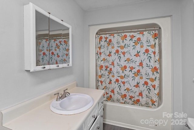 full bathroom featuring vanity