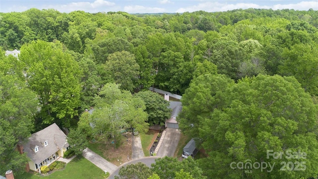 6736 Raeburn Ln, Charlotte, NC 28227 - aerial view with a wooded view