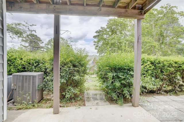 view of patio / terrace with central AC unit