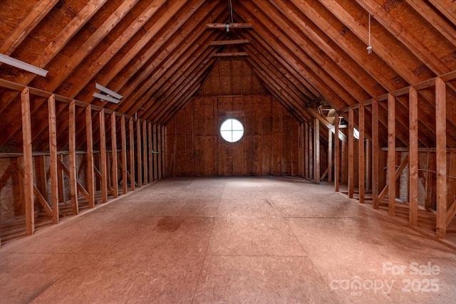 view of attic
