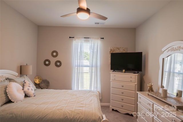 217 Hydrangea Dr, Clover, SC 29710 - bedroom featuring ceiling fan, carpet flooring, and visible vents