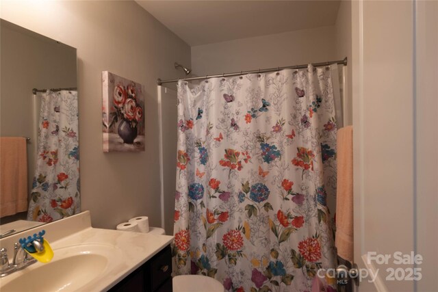 217 Hydrangea Dr, Clover, SC 29710 - full bathroom featuring vanity, a shower with curtain, and toilet
