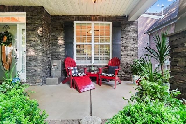 view of patio with covered porch