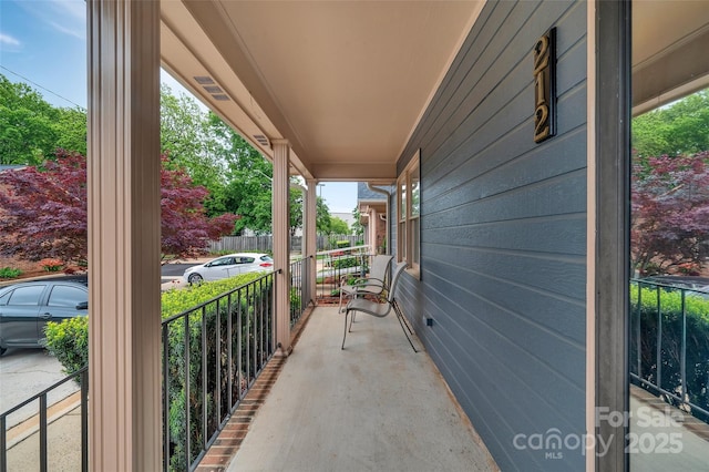 view of patio with covered porch