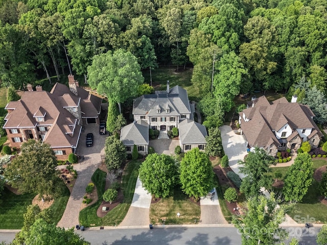 aerial view with a residential view
