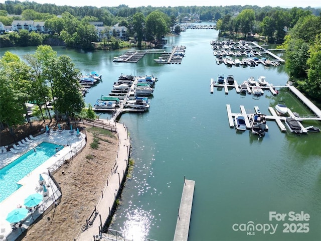 21203 Harken Dr, Cornelius, NC 28031 - bird's eye view with a water view
