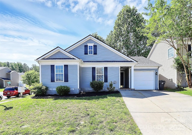 9212 Scotts Elm Ct, Charlotte, NC 28215 - view of front of home with an attached garage, concrete driveway, and a front yard