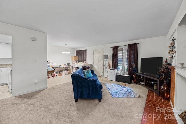 1832 J Julian Ln, Charlotte, NC 28208 - living area with a chandelier