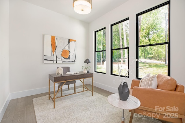1534 Easy St, Belmont, NC 28012 - office featuring baseboards and wood finished floors