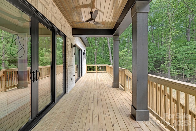 1534 Easy St, Belmont, NC 28012 - wooden terrace with ceiling fan