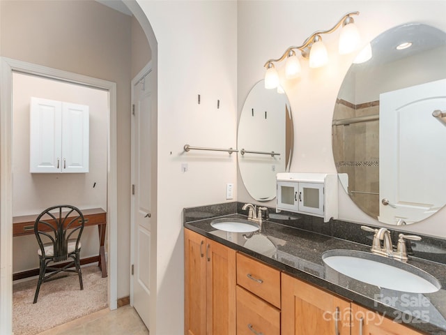 54 Sapling Ln, Waynesville, NC 28786 - full bath featuring a tile shower and double vanity