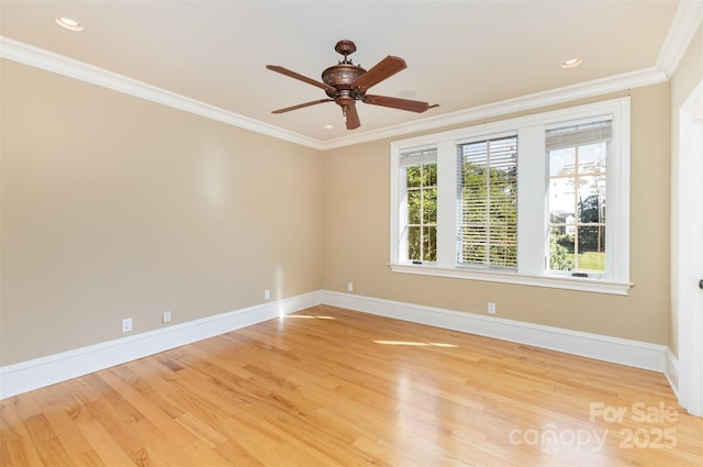 277 Tradition Dr, Mount Gilead, NC 27306 - spare room featuring crown molding, baseboards, and wood finished floors