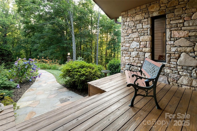 461 Sugar Hollow Rd, Fairview, NC 28730 - view of wooden terrace